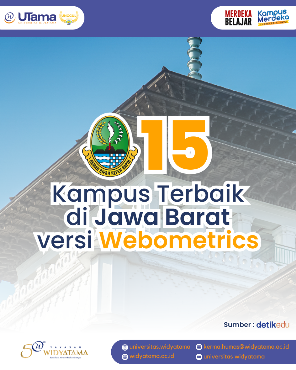 Universitas Widyatama Termasuk Kedalam 10 Perguruan Tinggi Terbaik